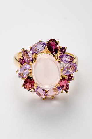 Ring Aysel Geelgoud, Diamanten en Edelstenen