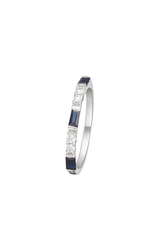 Trouwring Eclat Saphir  Witgoud, Diamanten en Saffier