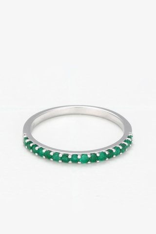 Ring - Witgoud en Smaragd