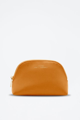 Bolsa de higiene em couro Thonon - Castanho