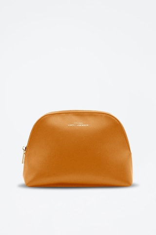 Bolsa de higiene em couro Thonon - Castanho