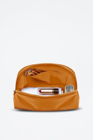 Bolsa de higiene em couro Thonon - Castanho