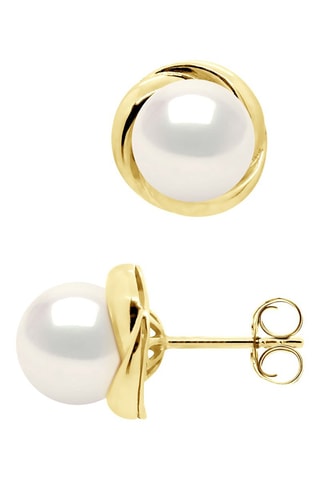 Brincos Ouro amarelo e pérolas de cultura