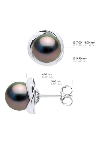 Brincos Ouro branco e pérolas de cultura