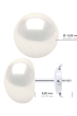 Brincos Ouro branco e pérolas de cultura