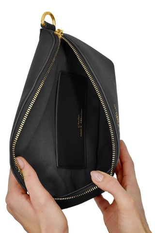 Bolsa de cintura em couro - Preto