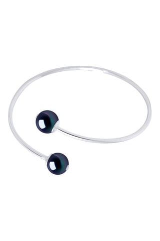 Pulseira rígida Prata e pérolas de cultura