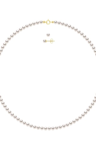 Conjunto Ouro amarelo e pérolas de cultura