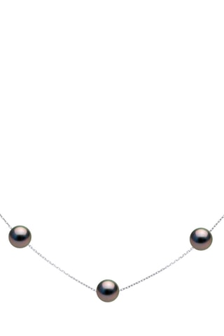 Colar Ouro branco e pérolas de cultura de Tahiti