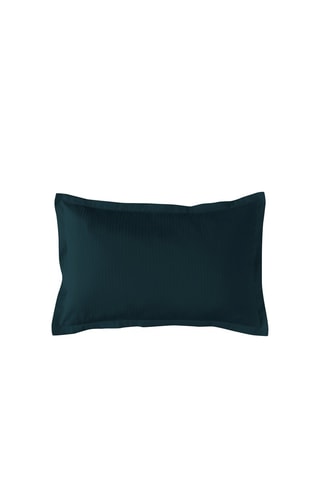 Taie d'oreiller en satin de coton 120 fils/cm² Triomphe - Bleu