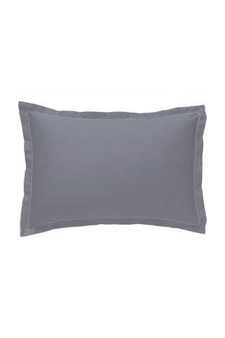 Taie d'oreiller en satin de coton 120 fils/cm² - Gris