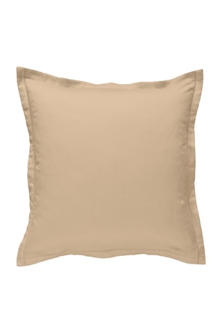Taie d'oreiller en percale de coton 80 fils/cm² - Beige