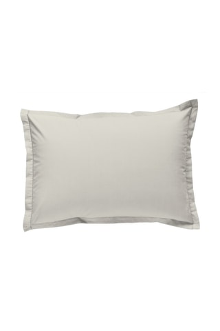 Taie d'oreiller en percale de coton 80 fils/cm² - Ivoire