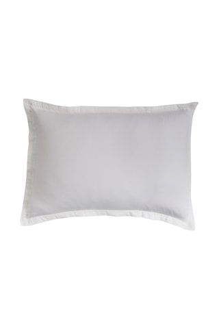 Taie d'oreiller en satin de coton 120 fils/cm² Dallas - Blanc