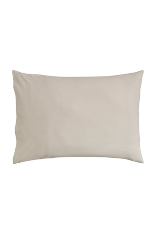 Taie d'oreiller en percale de coton 80 fils/cm² Jewel - Ivoire