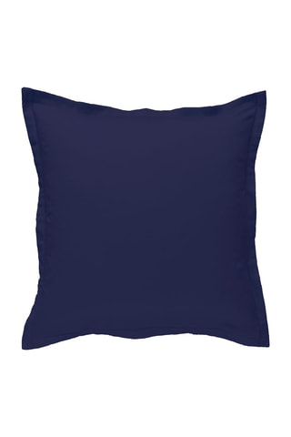 Taie d'oreiller en percale de coton 80 fils/cm² - Bleu nuit