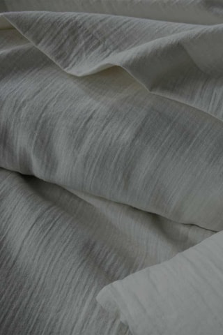 Parure de couette en double gaze de coton - Gris