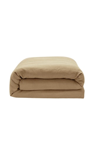Parure de couette en double gaze de coton - Beige