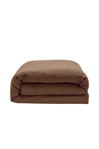 Parure de couette en double gaze de coton - Taupe