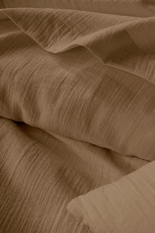 Parure de couette en double gaze de coton - Taupe