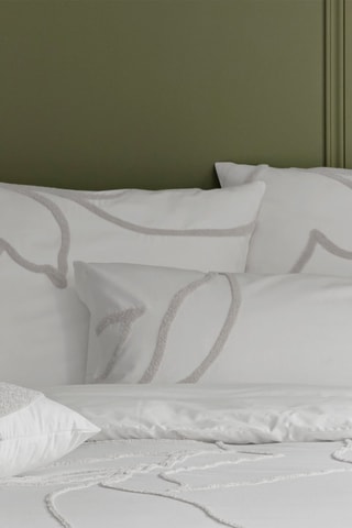 Taie d'oreiller en percale de coton 80 fils/cm² Alberta - Blanc