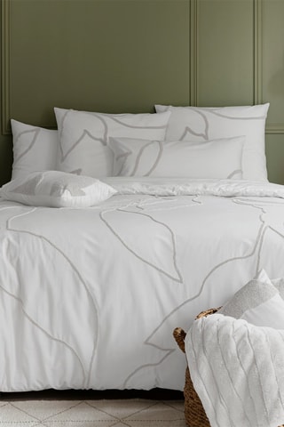 Taie d'oreiller en percale de coton 80 fils/cm² Alberta - Blanc