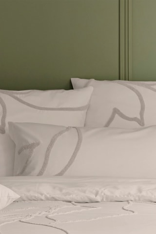 Parure de couette en percale de coton 80 fils/cm² Alberta - Ivoire