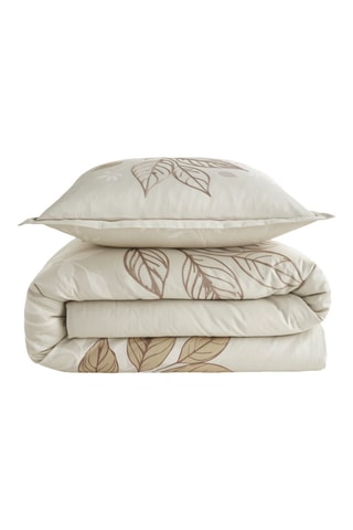 Parure de couette en satin de coton Hazel - Beige