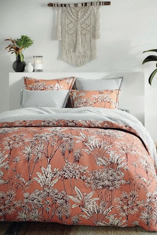 Parure de couette en coton 57 fils/cm² Kiran - Orange