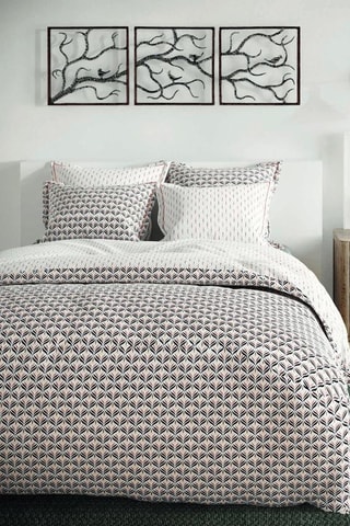 Parure de couette en coton 57 fils/cm² Soho - Gris et noir