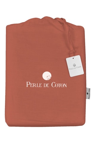 Parure de couette en lin - Terracotta
