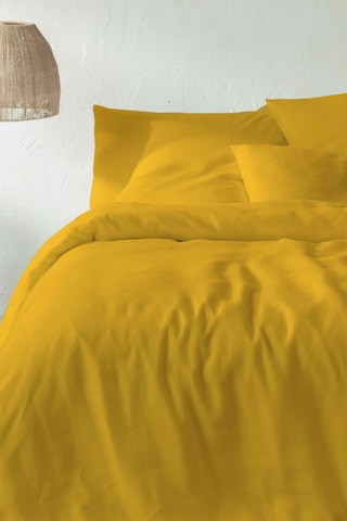 Parure de couette en lin - Safran