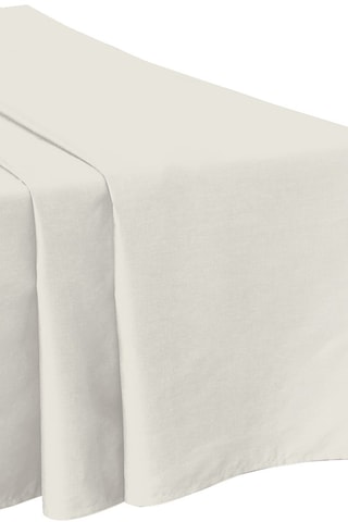 Drap plat en satin de coton - Ivoire