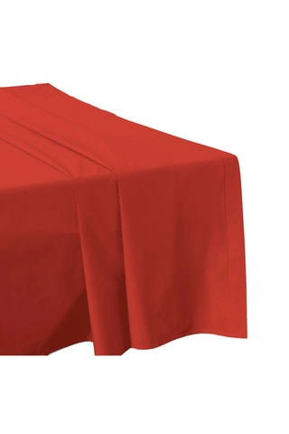 Drap plat en percale de coton 80 fils/cm² - Rouge