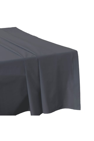 Drap plat en percale de coton 80 fils/cm² - Anthracite 