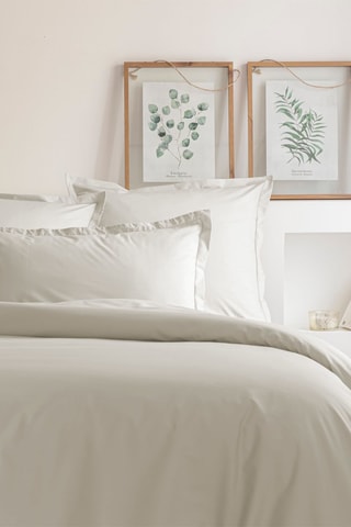 Housse de couette en percale de coton 80 fils/cm² - Ivoire