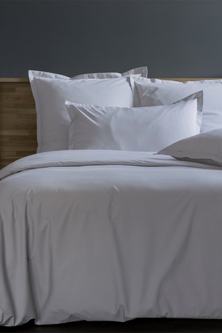 Housse de couette en satin de coton 120 fils/cm² - Gris