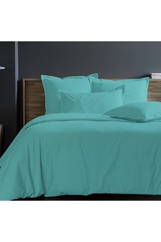Housse de couette en satin de coton 120 fils/cm² - Bleu