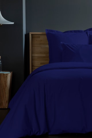 Housse de couette en percale de coton 80 fils/cm² - Bleu nuit