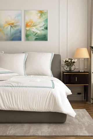 Parure de couette en coton 80 fils/cm² - Bleu