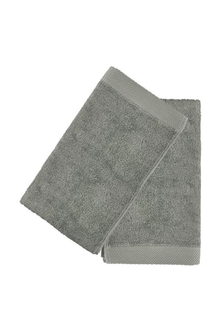 2 serviettes invité - Gris - 50 x 30 cm
