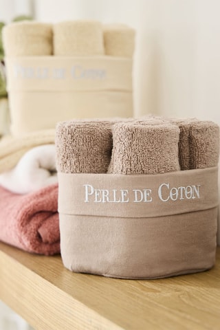 6 serviettes invité - Taupe - 50 x 30 cm