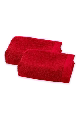 2 serviettes invité Rouge - 30 x 50 cm