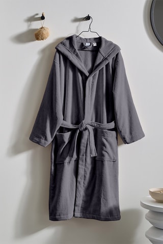 Peignoir à capuche - Gris