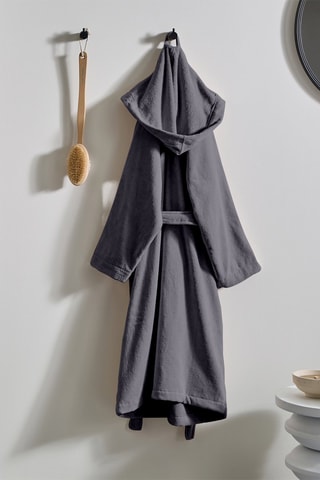 Peignoir à capuche - Gris