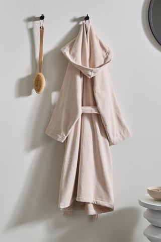 Peignoir à capuche - Crème