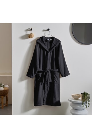 Peignoir à capuche - Anthracite