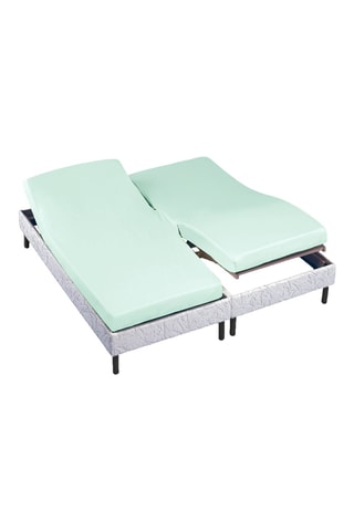 Drap-housse en coton 80 fils/cm² - Vert