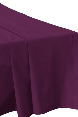 Drap plat en coton 80 fils/cm² - Aubergine