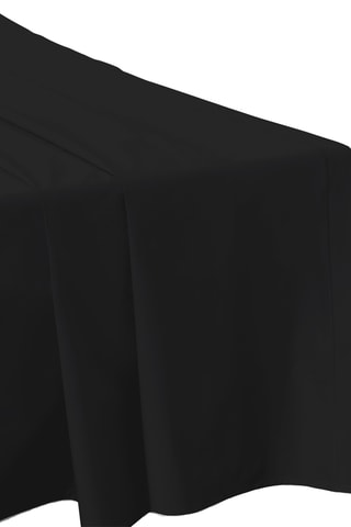 Drap plat en coton 80 fils/cm² - Noir